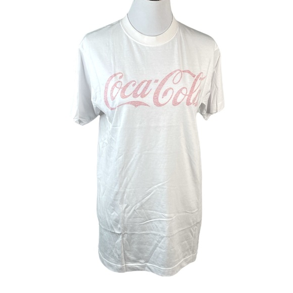 Coca-Cola Brand Short Sleeve T-Shirt, White, Medium - Picture 1 of 6